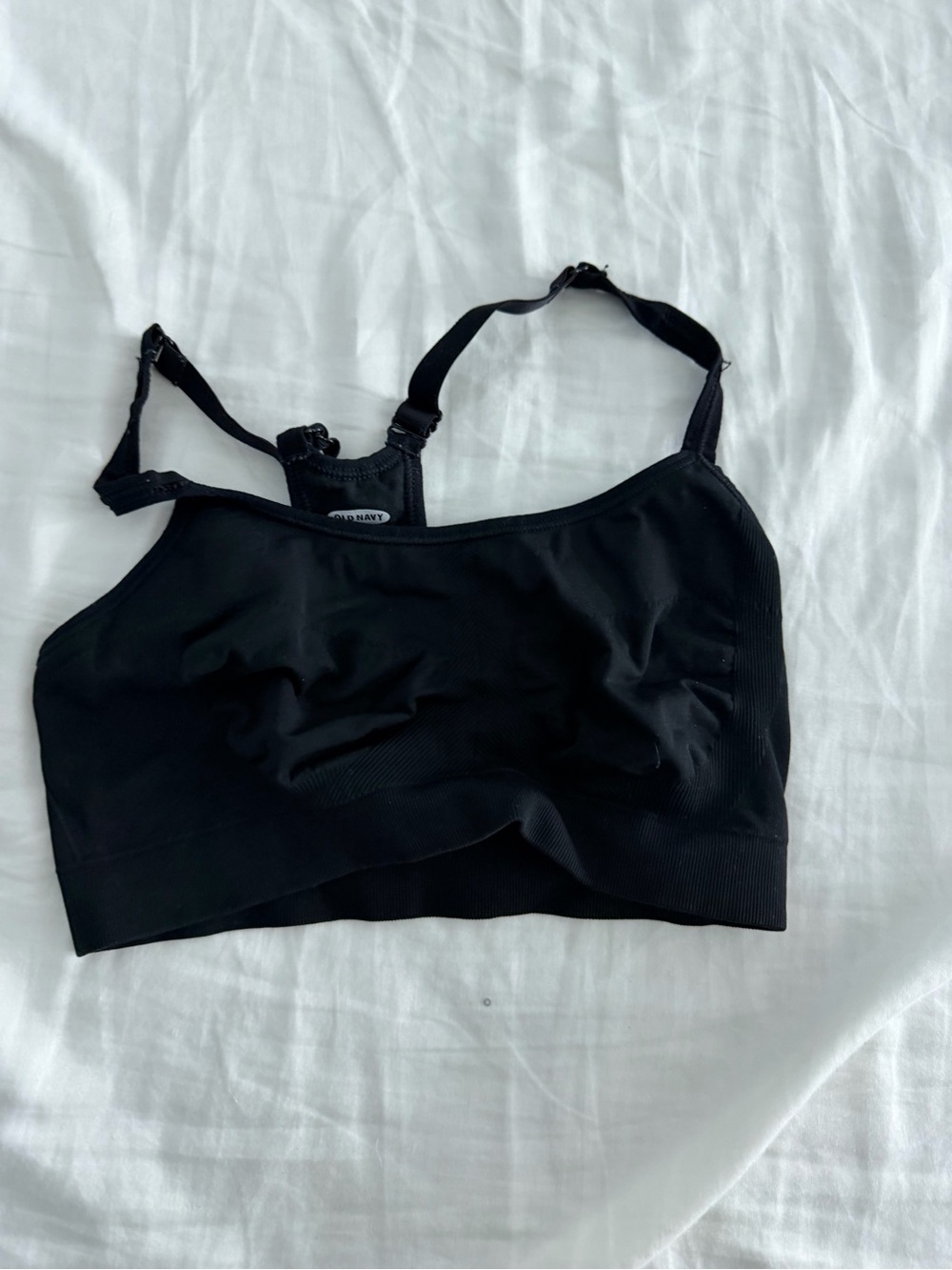 Black Seamless Bralette with Adjustable Straps -  Women Intimates